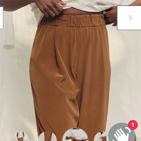 Elizabeth Suzann Any Trouser in silk crepe, rust color - Picture 4 of 7